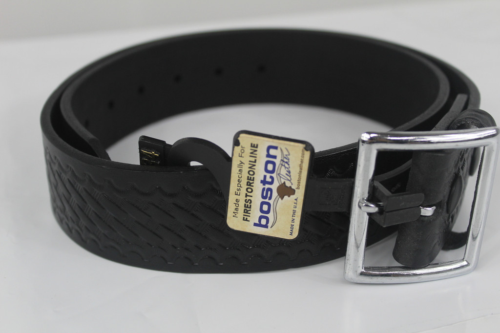 Boston Leather 1 3/4" Garrison Uniform Trouser Belt (Basketweave) 1