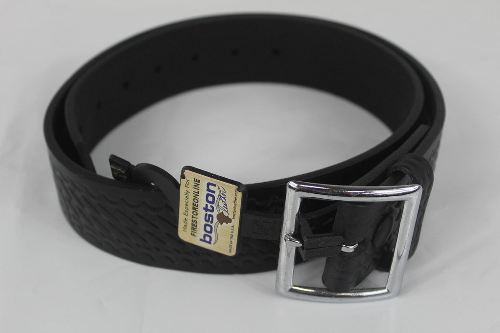 Boston Leather 1 3/4" Garrison Uniform Trouser Belt (Basketweave) 2
