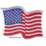 American Flag Shoulder Patch (Wavy - White Border)