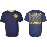 Chicago Fire Department Duty T-Shirt (Navy Blue with Gold Print)