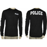 Police Long Sleeve Shirt with Sleeve Prints Police Long Sleeve Shirt with Sleeve Prints