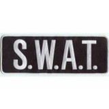 Emblem - Full Back SWAT (White on Black)