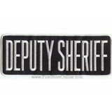 Emblem - Full Back DEPUTY SHERIFF (White on Black)