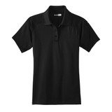 Cornerstone Black Women's Select Snag-Proof Tactical Polo - Front View Flat Lay