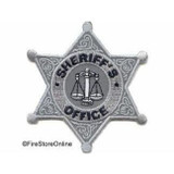 Patch - Sheriff's Office REFLECTIVE Badge (Silver)