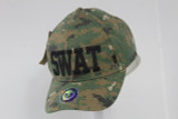 SWAT Digital Woodland Camo Military Law Enforcement Hat (3D Puff Embroidery - 4 locations)