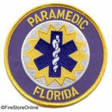 Patch - Florida Paramedic (with Gold Border)
