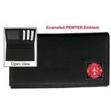 Deluxe Checkbook Wallet with Pewter Emblem