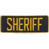 Emblem - Full Back SHERIFF (Gold on Black)