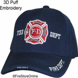 Fire Dept. Hat (3D Puff Embroidery - 4 locations) [NAVY]