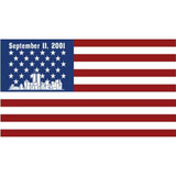 Decal 9-11 American Flag (Helmet Size)
