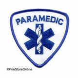 PARAMEDIC PATCH DARK NAVY W/ WHITE  LETTERS 4 X 11 INCH FIRE EMS RESCUE 911 LOOK 
