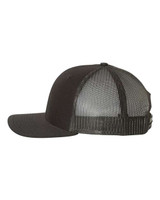 Leather Patch Hat- Fire Department Emblem Black