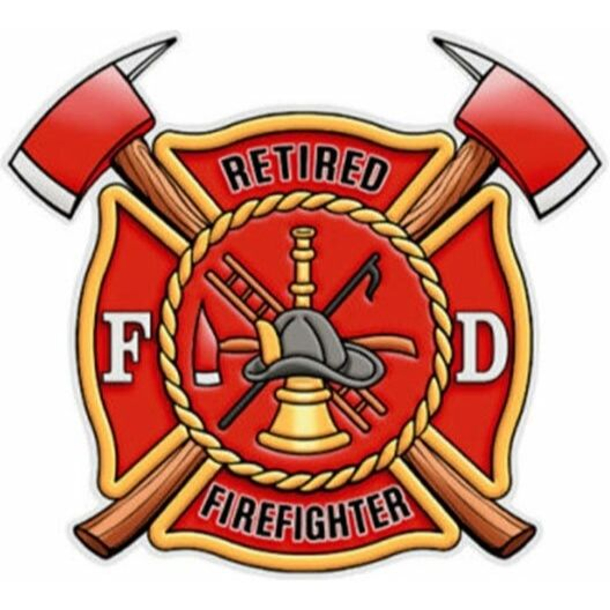Decal - Retired Firefighter (window size) - Firestoreonline