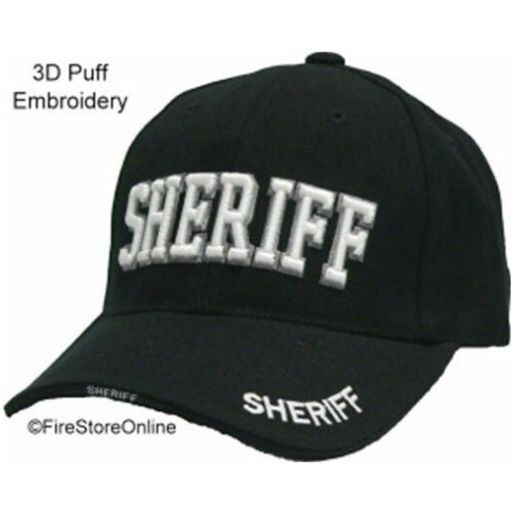 Sheriff Hat with 3D Puff Embroidery - 4 