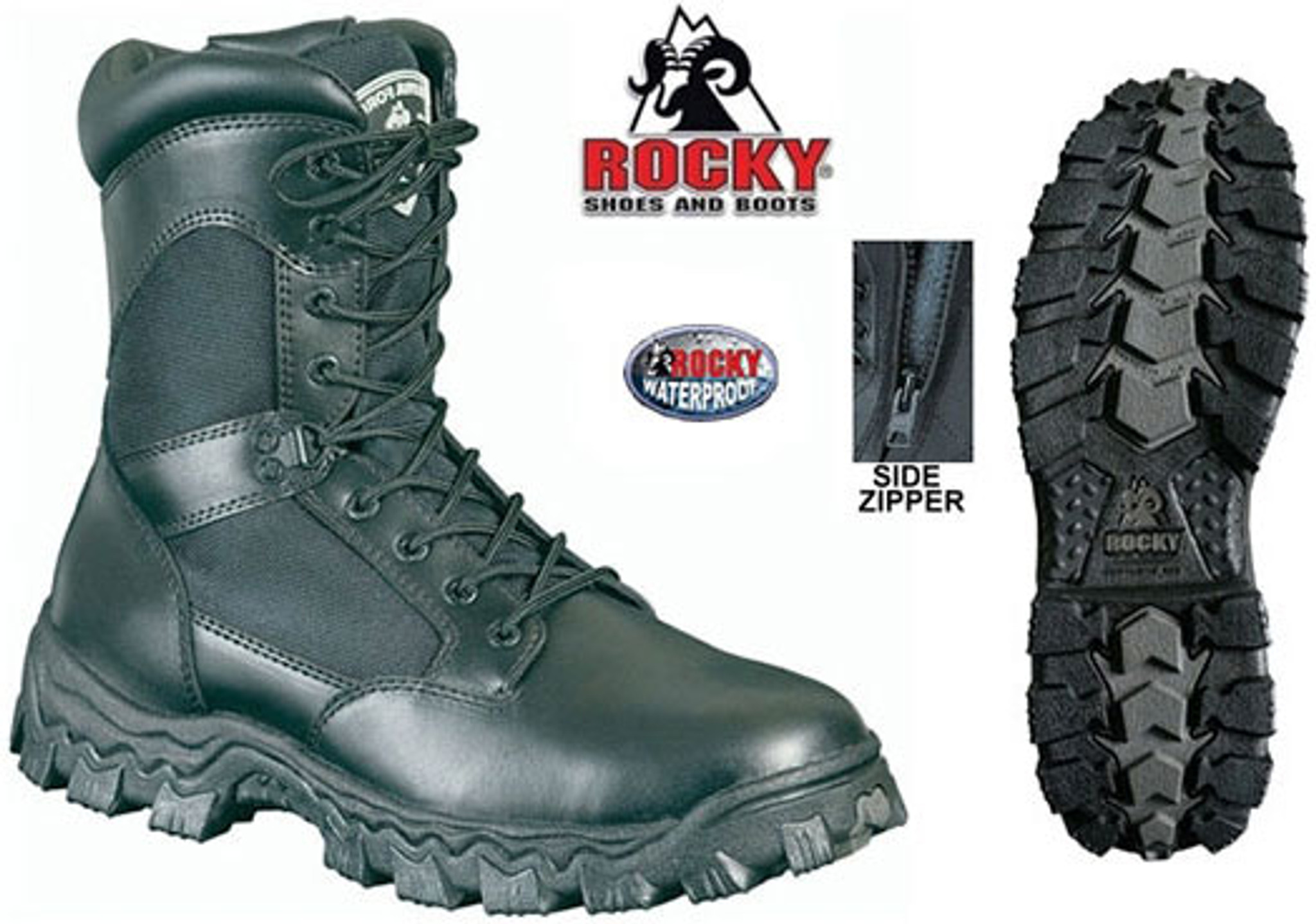 rocky alpha force side zip boots