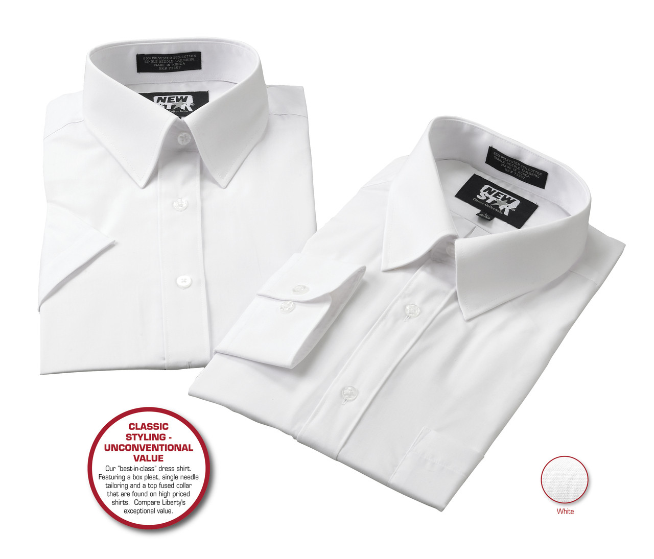 DRESS SHIRTS 65% Polyester | 35% Combed 