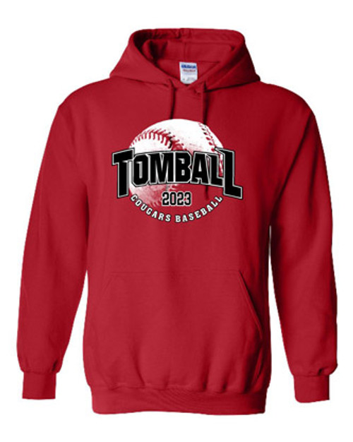 THS BASEBALL Red Baseball Hoodie (Gildan)