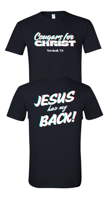 TIS Cougars for Christ Black T-shirt (Gildan Softstyle)
