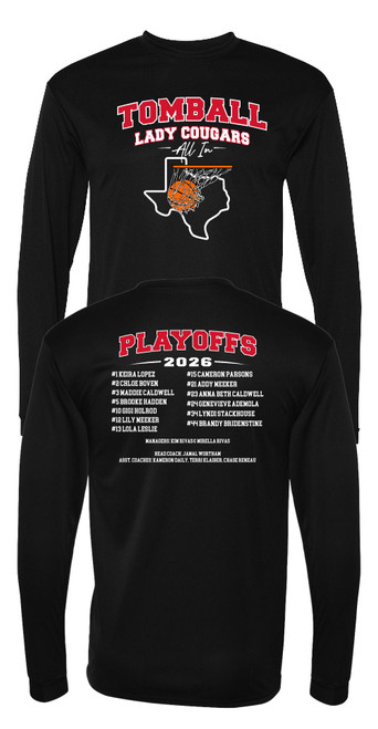 THS Girls Basketball Black Long Sleeve Dri Fit T-shirt (C2 Sport)