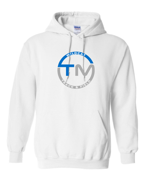 TMHS Track White Hoodie (Gildan)