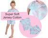 LIMITED STOCK Personalised Girls Pyjama Set 100% Cotton PJ's Short Sleeved Pjs Tie Dye Summer Nightwear Embroidered Name age 2-6yrs