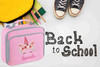 Personalised Water bottle , backpack,lunchbox unicorn design PRINTED