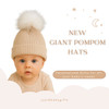 CT90 1st SIZE SELF COLOUR RIBBED 1 FUR POM HAT