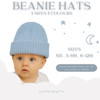 CT03 NEW BABY 1x1 RIBBED TURN UP HAT 4 COLOURS