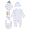 F10116NB: Baby Unisex Animals 8 Piece Mesh Bag Gift Set (NB-6 Months)