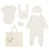 F09896NB: Baby Unisex Safari 6 Piece Mesh Bag Gift Set (NB-6 Months)