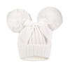 TM10-RO NEW BIG BOW  ROSEGOLD  DOUBLE POM POM SPANISH STYLE  HATS AGE 2-5YRS