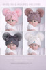 TM10-PR ETER RABBIT  BIG VELVET BOW  DOUBLE POM POM SPANISH STYLE  HATS AGE 2-5YRS