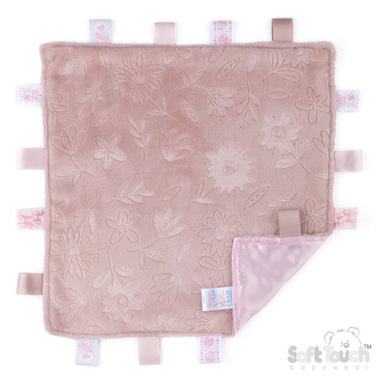 RC305-DP: Dusty Pink Embossed Taggie Comforter RC305-DP: Dusty Pink Embossed Taggie Comforter