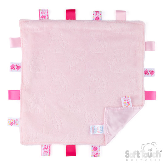 RC305-P: Pink Embossed Taggie Comforter RC305-P: Pink Embossed Taggie Comforter