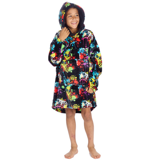 18C996: OlderKids Plush Oversized Hoodie- Gamer (One Size - 7-13 Years) 18C996: OlderKids Plush Oversized Hoodie- Gamer (One Size - 7-13 Years)