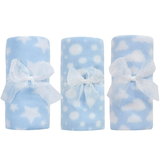 19C247: Baby Soft Fleece Roll Blanket- Sky (75 x 75 cm) 19C247: Baby Soft Fleece Roll Blanket- Sky (75 x 75 cm)