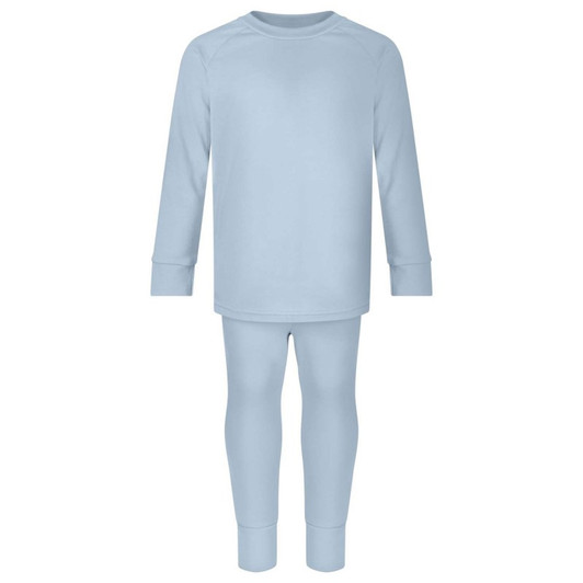 DUSKY BLUE Long Raglan Sleeve Pyjama Set DUSKY BLUE Long Raglan Sleeve Pyjama Set
