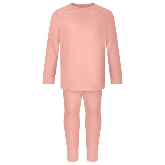 DUSKY PINK Long Raglan Sleeve Pyjama Set DUSKY PINK Long Raglan Sleeve Pyjama Set