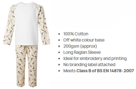 Skelenton dancing  Long Raglan Sleeve Pyjama Set
