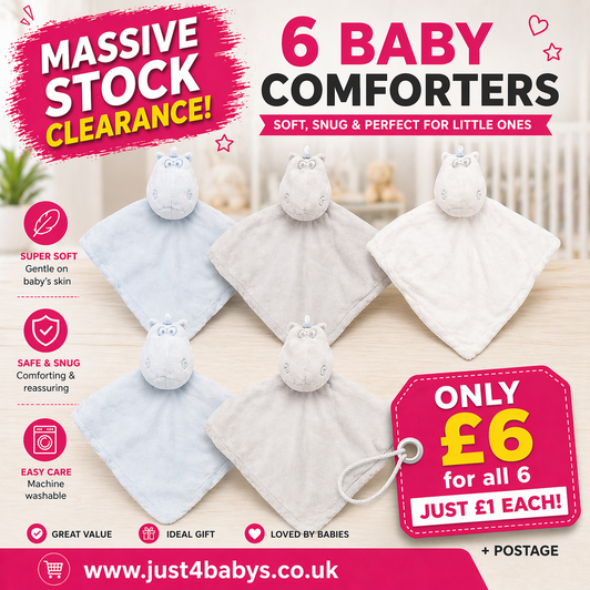 CLEARANCE BABY PLUSH dinosaurs x6  STUNNING  COMFORTER SECURITY