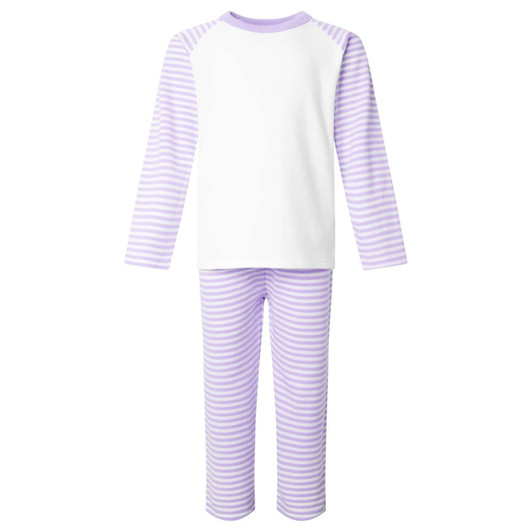 Soft Striped PASTEL PURPLE   Children's Pyjama Sets  6 Months – 6 Years