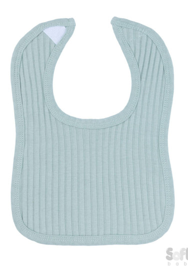 P4600-SG: Sage Green Ribbed Velcro Bib