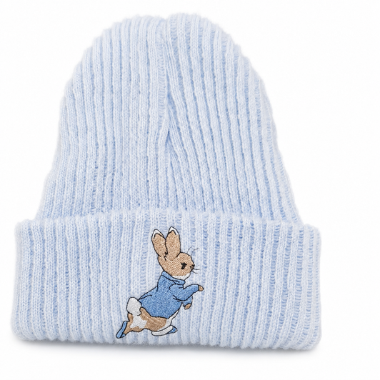 BLUE RABBIT embroidered BLUE hat beanie NB running