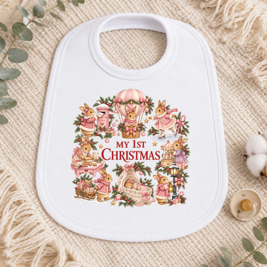 my 1st christmas peter rabbit pink design