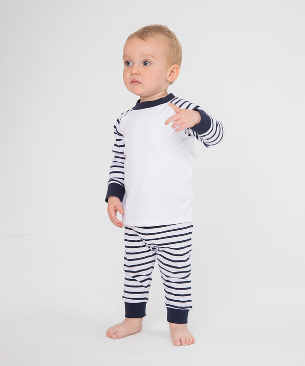 Larkwood Baby/Toddler Striped Pyjamas suitable for sublimation