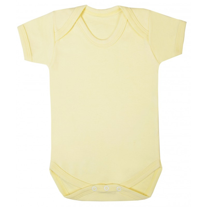 Baby Short Sleeve Bodysuit in YELLOW