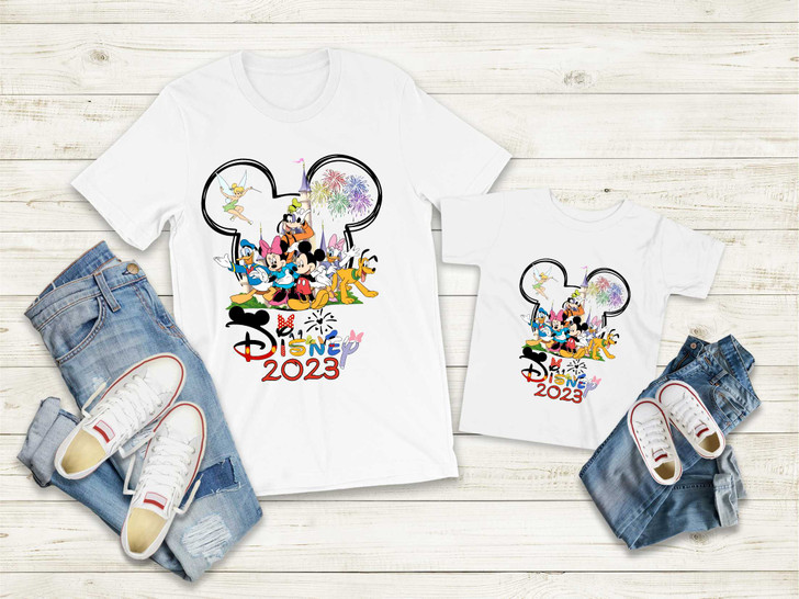 Disney PARIS FLORIDA 2023/24 ladies kids mens t shirt tees holiday NEW PM1
