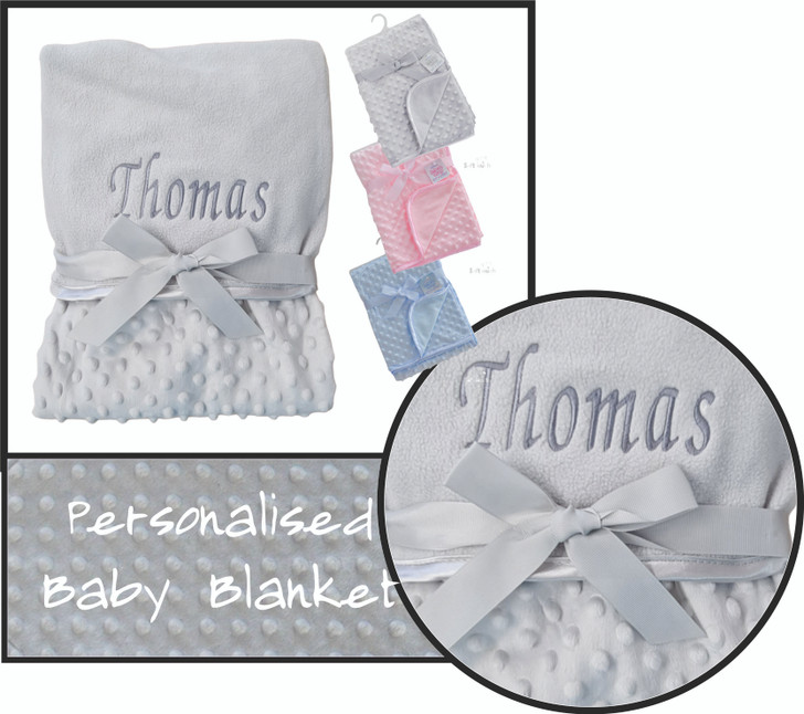 Personlised Embroidered turnover dimple blanket wrap