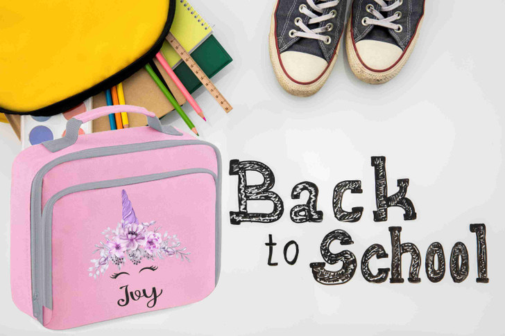 Personalised Water bottle , backpack,lunchbox unicorn design PRINTED